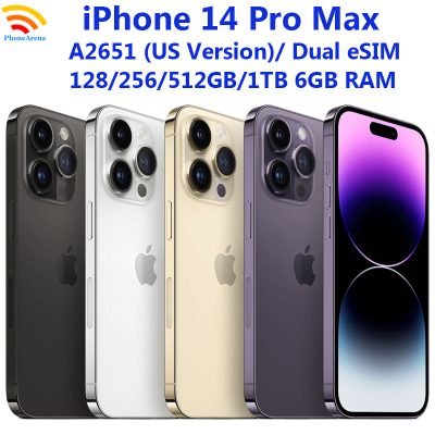 98% New Original iPhone 14 Pro Max 5G 6.7″ Dual eSIM 128/256/512GB 1TB ROM 6GB RAM Genuine Retina OLED Face ID NFC A15 14ProMax