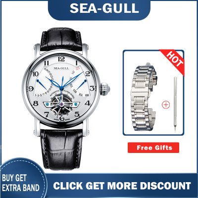 Genuine Seagull Watch 819.316 Automatic Mechanical Leather Waterproof Watch for Men Atieno Sports with Date and Week Display