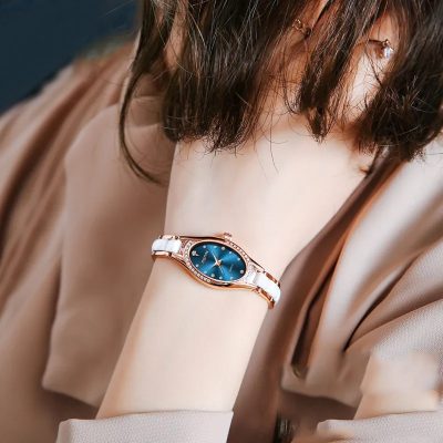 watch female oval waterproof women’s watch small dial with diamond luxury women’s watch Korean version